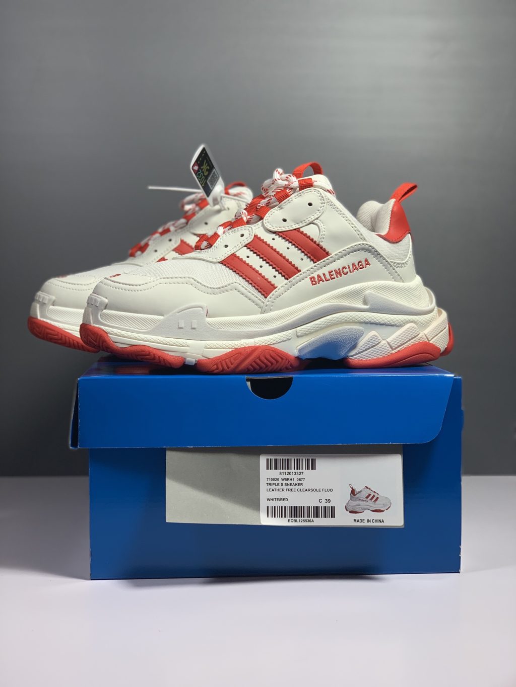 Adidas x Balenciaga Triple S  White Sneaker - Image 4