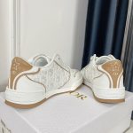 White Dior Oblique Perforated Calfskin Sneaker - Image 4