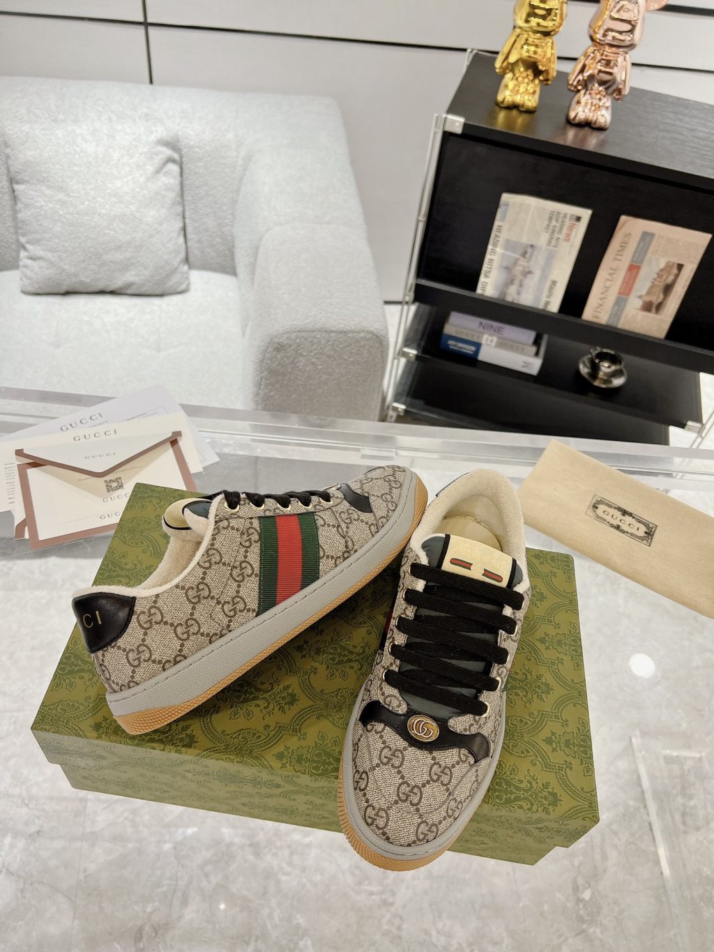 Gucci Screener Beige Ebony shoes - Image 2