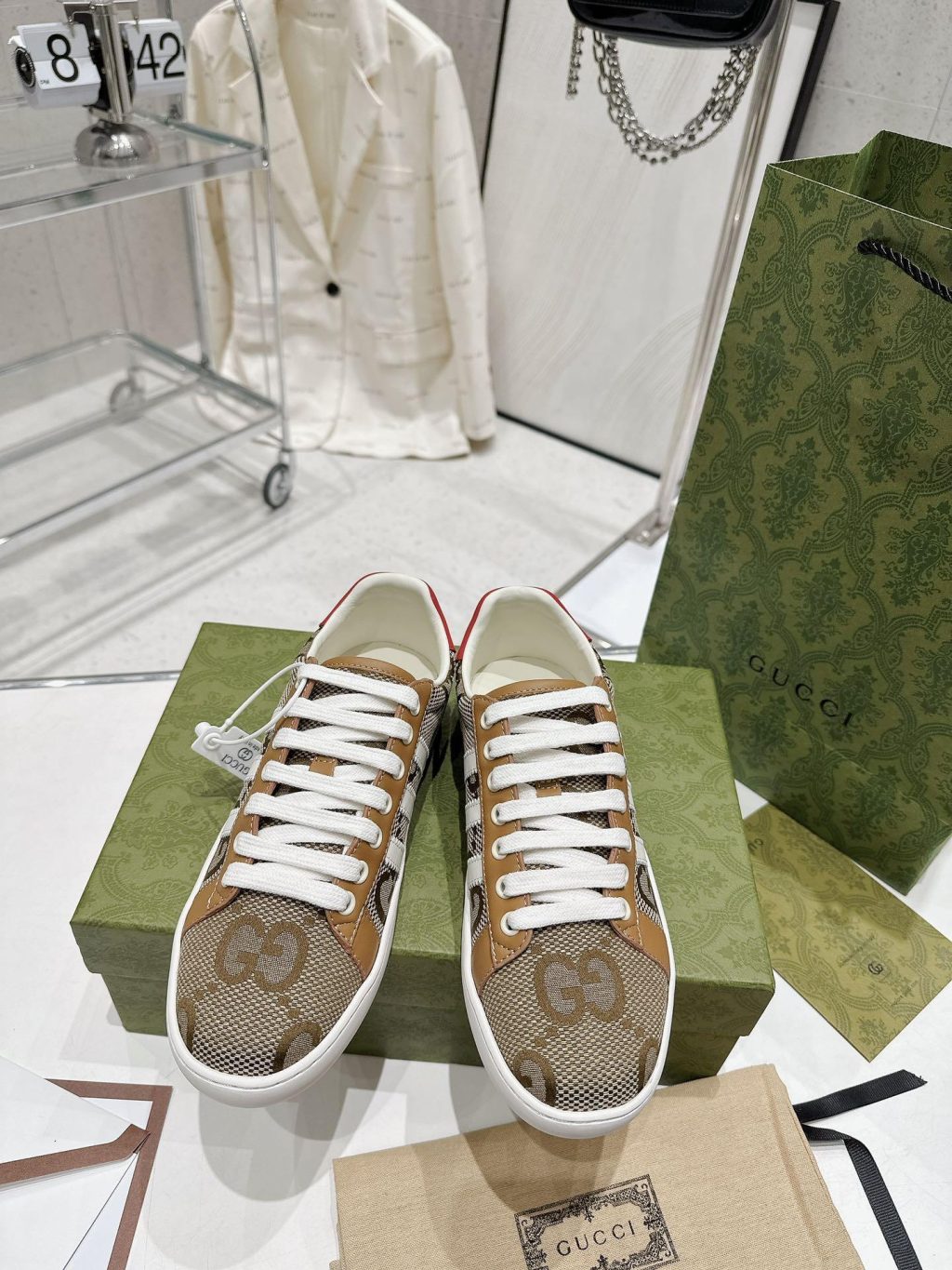 Gucci 2023 new casual sports shoes white shoes - Image 2