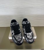 Louis Vuitton LV Trainer Comic Motifs Black White - Image 4