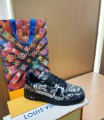 Louis Vuitton LV Trainer Comic Motifs Black White - Image 3