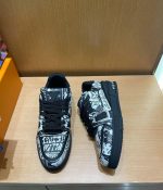 Louis Vuitton LV Trainer Comic Motifs Black White - Image 2