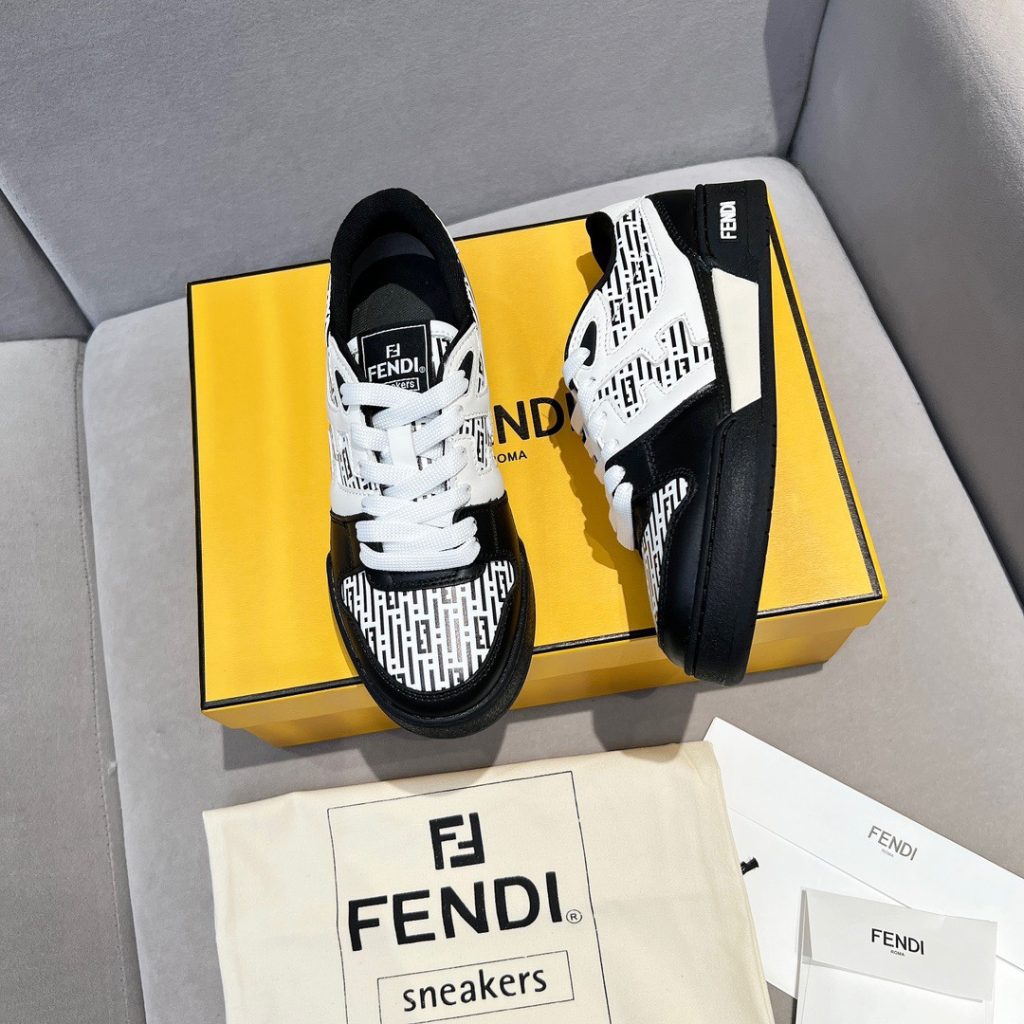 FENDI Match Canvas low-top  sneakers - Image 4