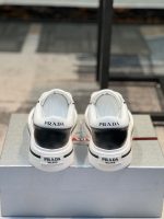 Prada Milano Downtown Leather White Black Sneaker - Image 4