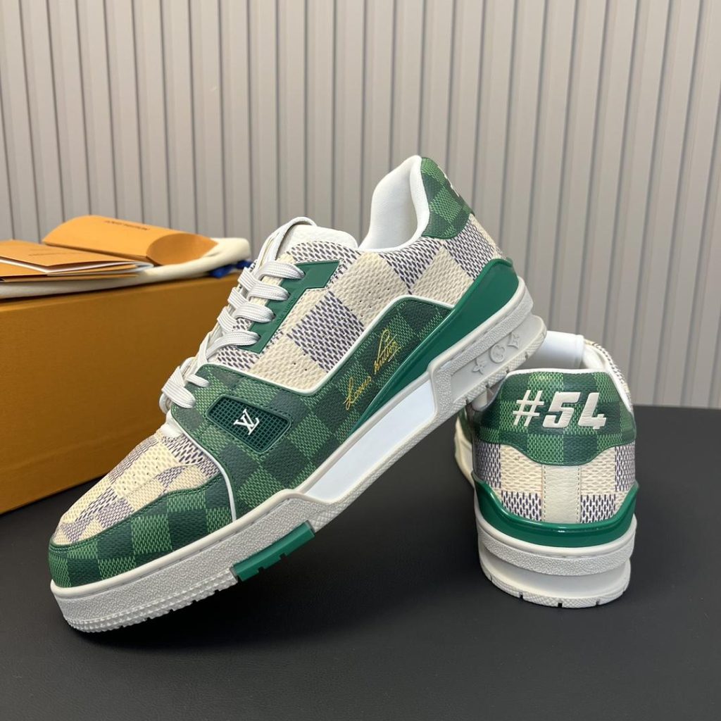 Louis Vuitton LV Trainer 54 Damier Green Sneaker - Image 4