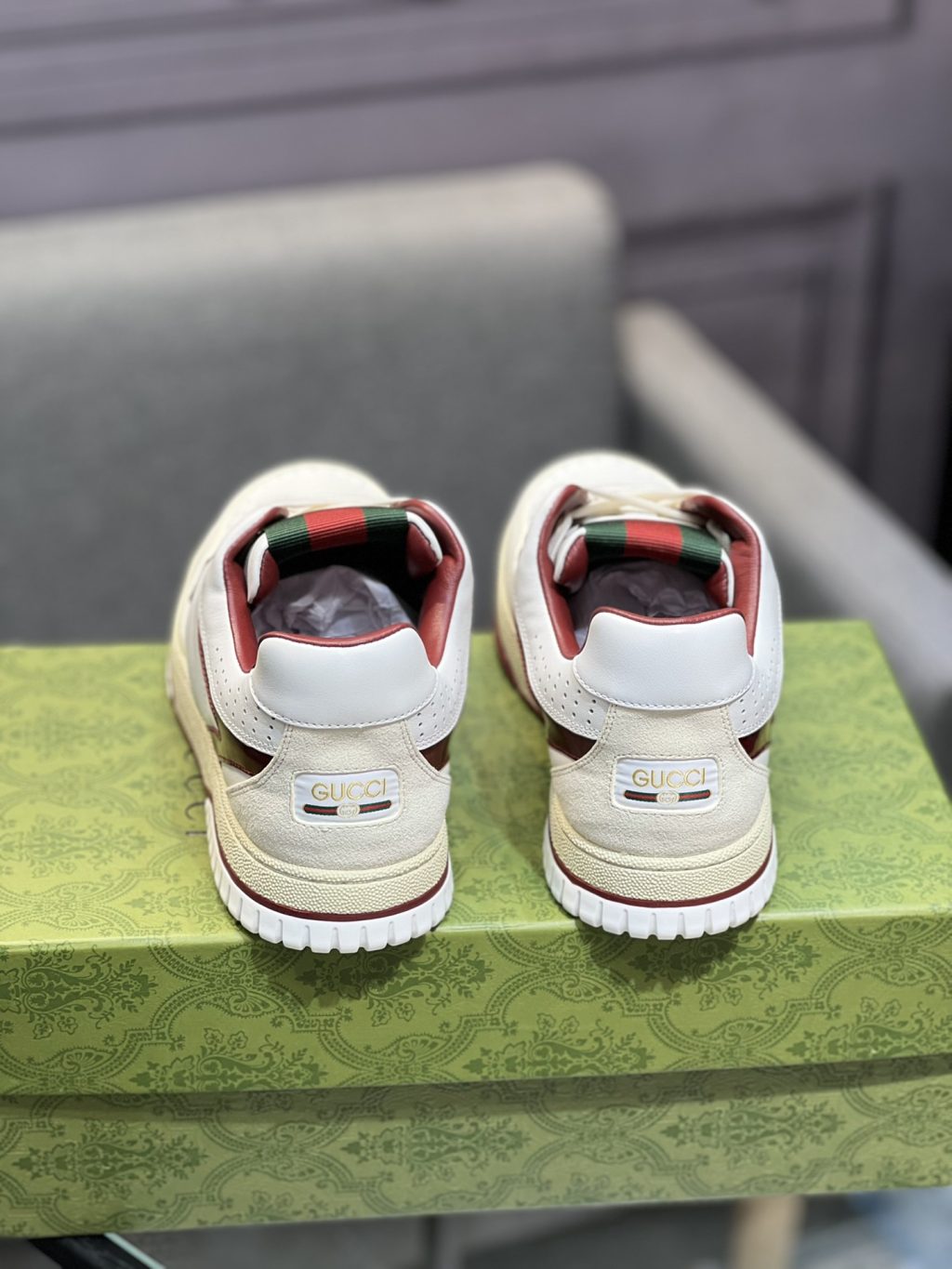 Gucci Re-Web Panelled Sneakers - Image 4