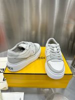 FENDI Match leather platform low-tops sneakers - Image 2