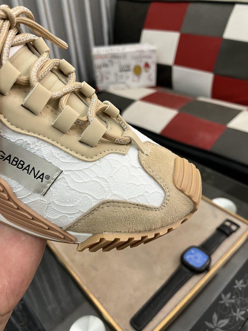 DOLCE & GABBANA Mixed-materials NS1 slip-on sneakers - Image 4