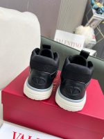 VALENTINO CALFSKIN LEATHER MID-TOP RUNBOOT SNEAKER - Image 4