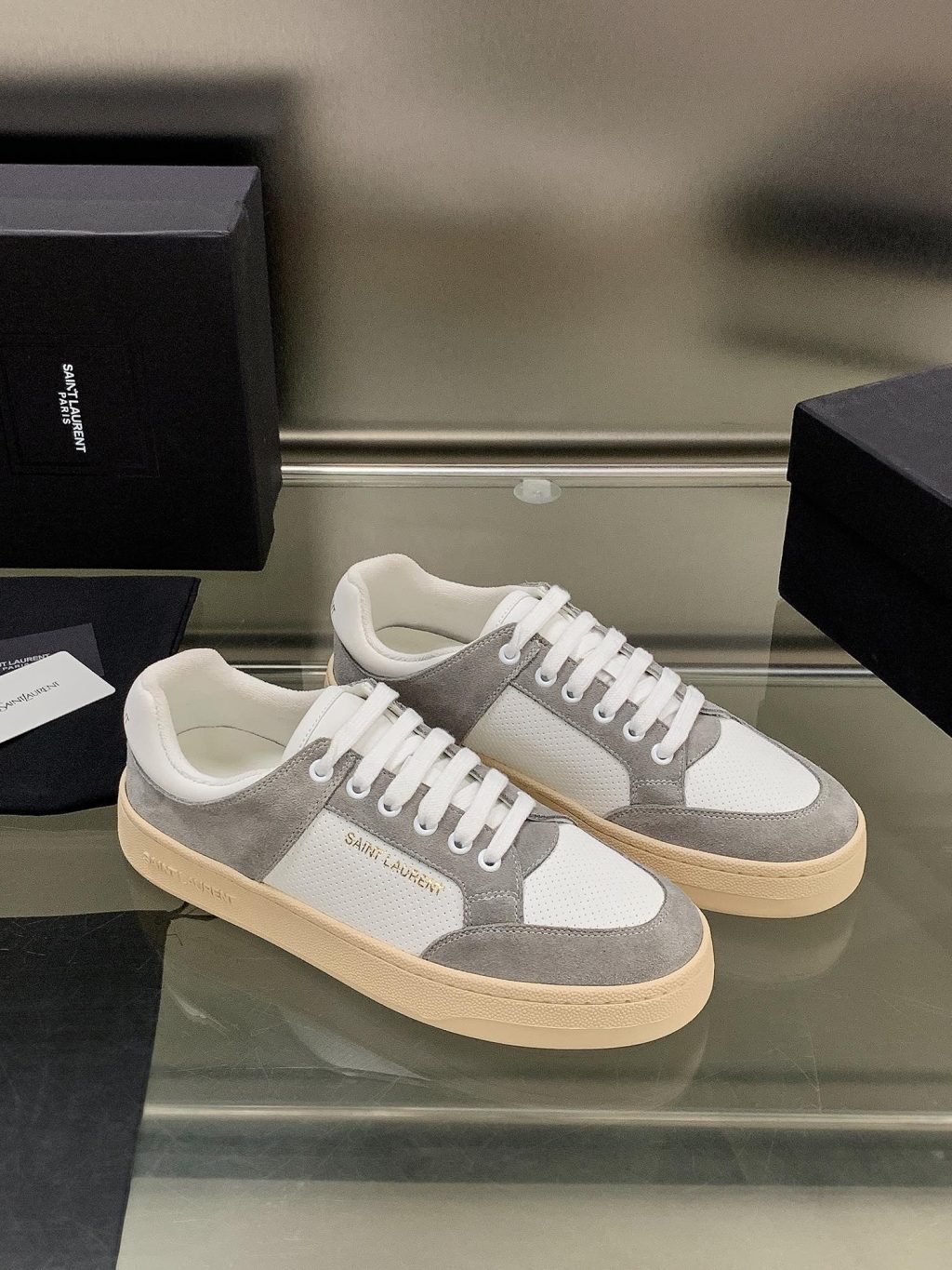 YSL SL/61 SNEAKERS IN PERFORATED LEATHER - Image 4