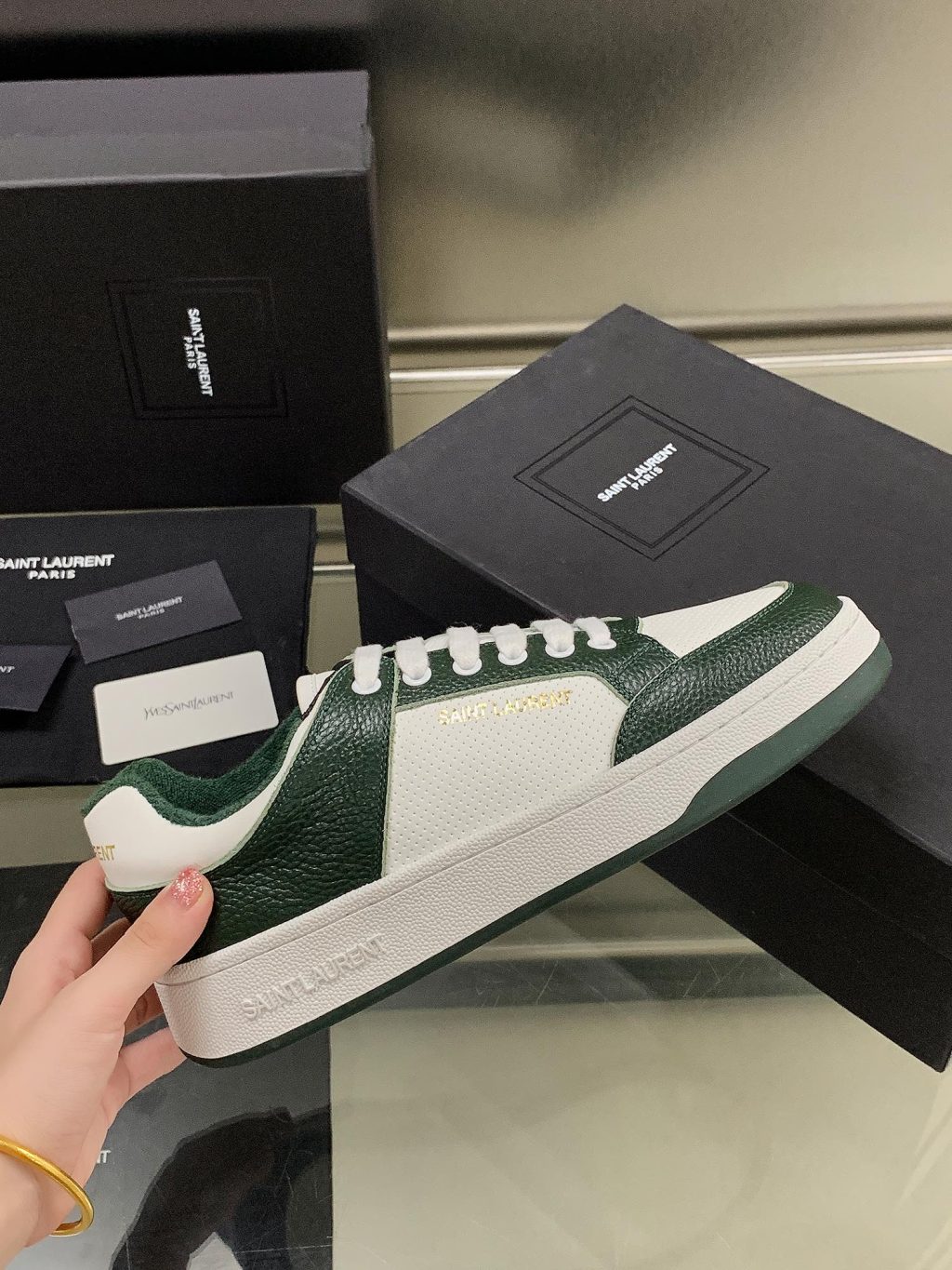 YSL SL/61 SNEAKERS IN PERFORATED LEATHER - Image 3