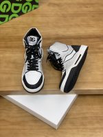 DOLCE & GABBANA Calfskin New Roma high-top sneakers with fusible rhinestones - Image 3