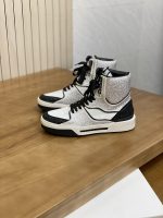 DOLCE & GABBANA Calfskin New Roma high-top sneakers with fusible rhinestones - Image 4