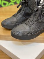 DOLCE & GABBANA Calfskin New Roma high-top sneakers with fusible rhinestones - Image 3
