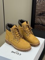 CELINE KURT LACE-UP MID BOOT IN NUBUCK CALFSKIN AND SHEARLING - Image 2