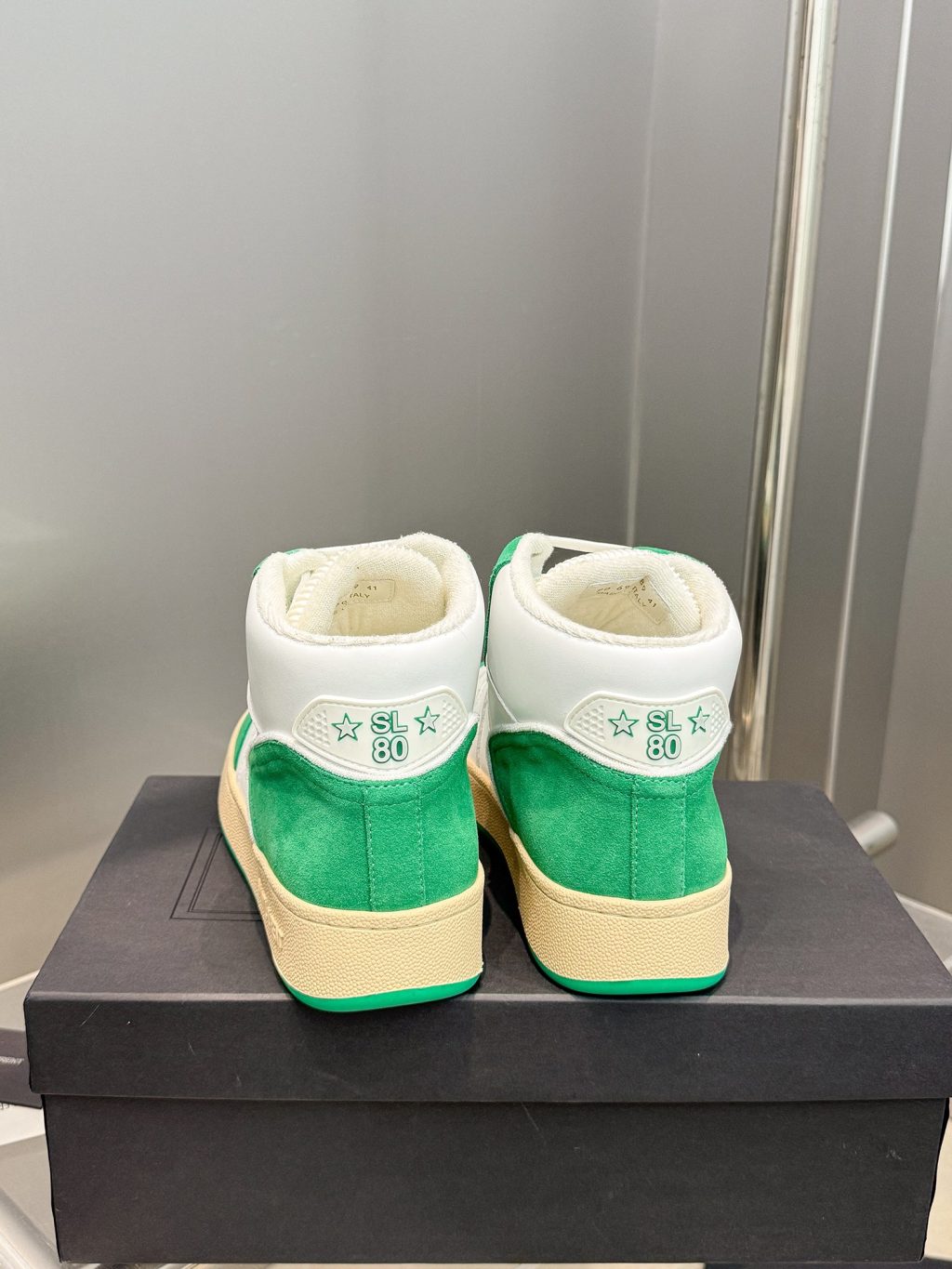 YSL Leather High Top Sneakers - Image 3