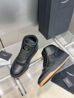 YSL Leather High Top Sneakers - Image 2