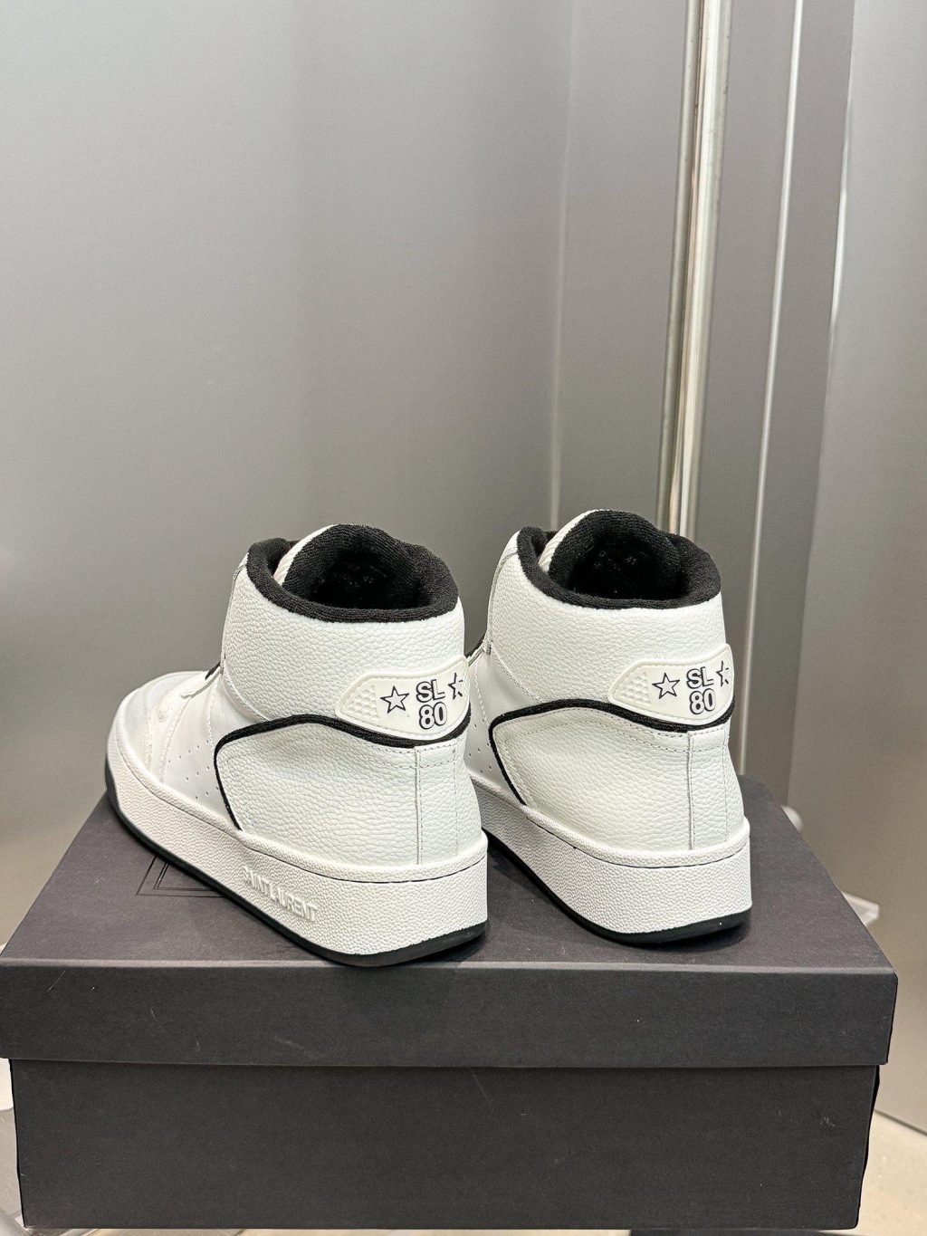 YSL Leather High Top Sneakers - Image 2