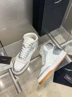 YSL Leather High Top Sneakers - Image 2