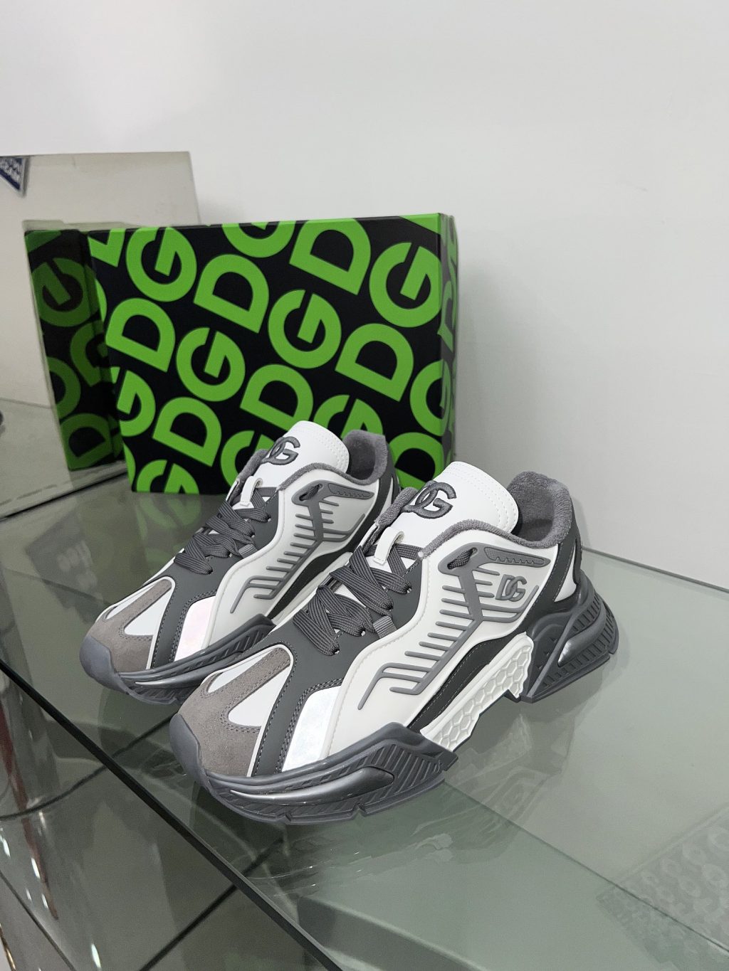 DOLCE & GABBANA MIXED-MATERIAL AIRMASTER SNEAKERS - Image 4