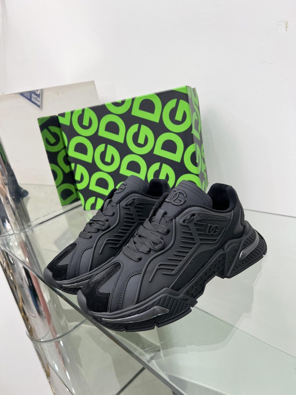 DOLCE & GABBANA MIXED-MATERIAL AIRMASTER SNEAKERS - Image 4