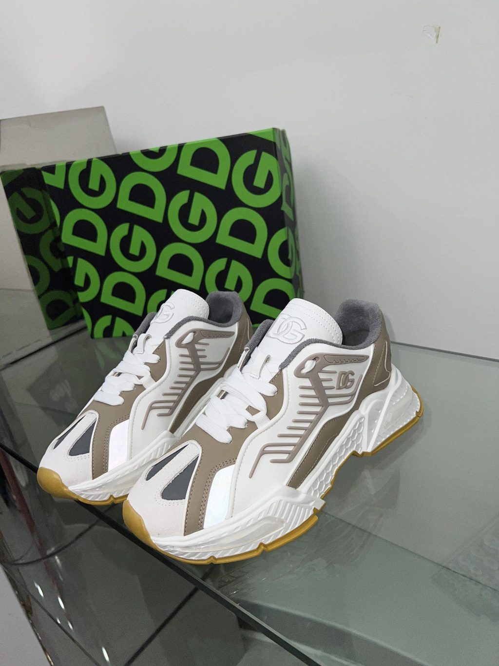 DOLCE & GABBANA MIXED-MATERIAL AIRMASTER SNEAKERS - Image 4