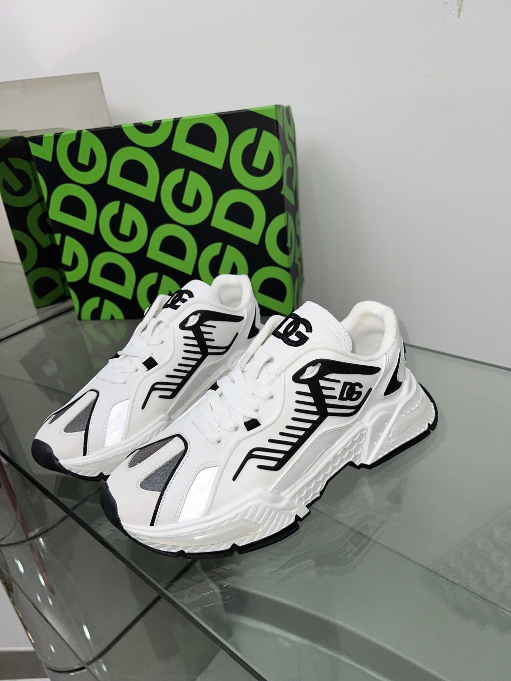 DOLCE & GABBANA MIXED-MATERIAL AIRMASTER SNEAKERS - Image 4