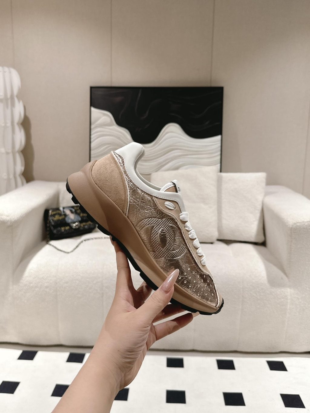 CHANEL Calfskin Sneakers - Image 2