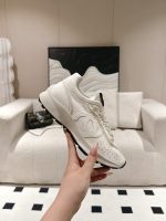 CHANEL Calfskin White Sneakers - Image 3