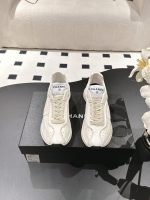 CHANEL Calfskin White Sneakers - Image 2
