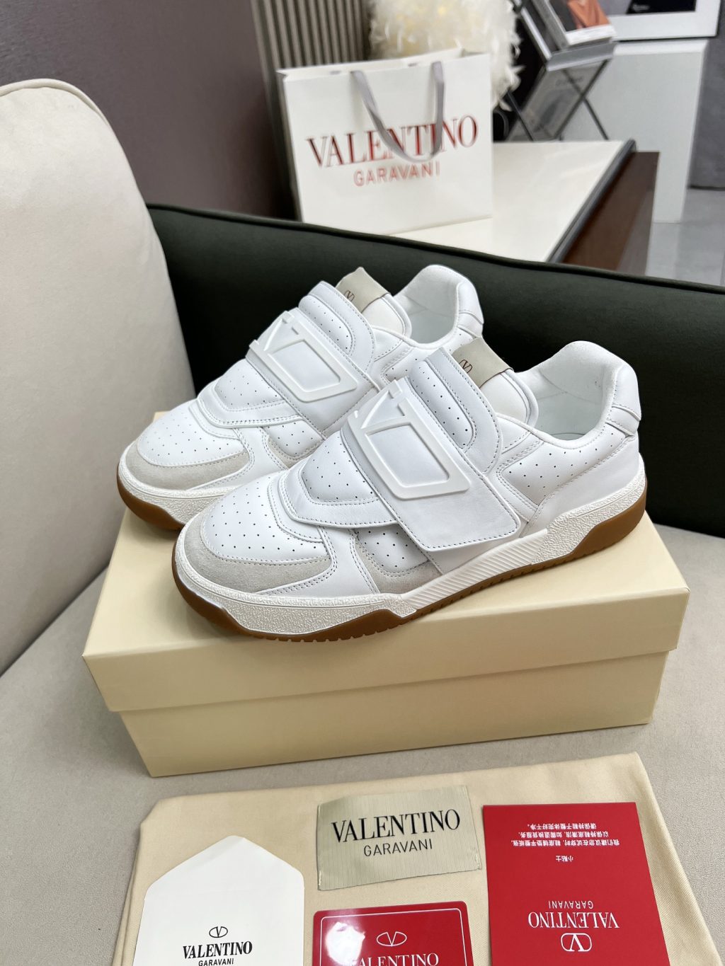 VALENTINO Joie De Jouer Low Top Sneaker In Nappa Calfskin - Image 4