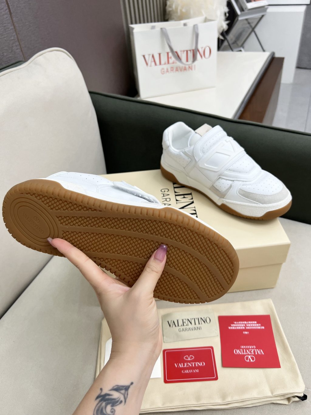 VALENTINO Joie De Jouer Low Top Sneaker In Nappa Calfskin - Image 2