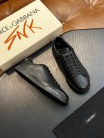 DOLCE & GABBANA Calfskin nappa Portofino sneakers - Image 3