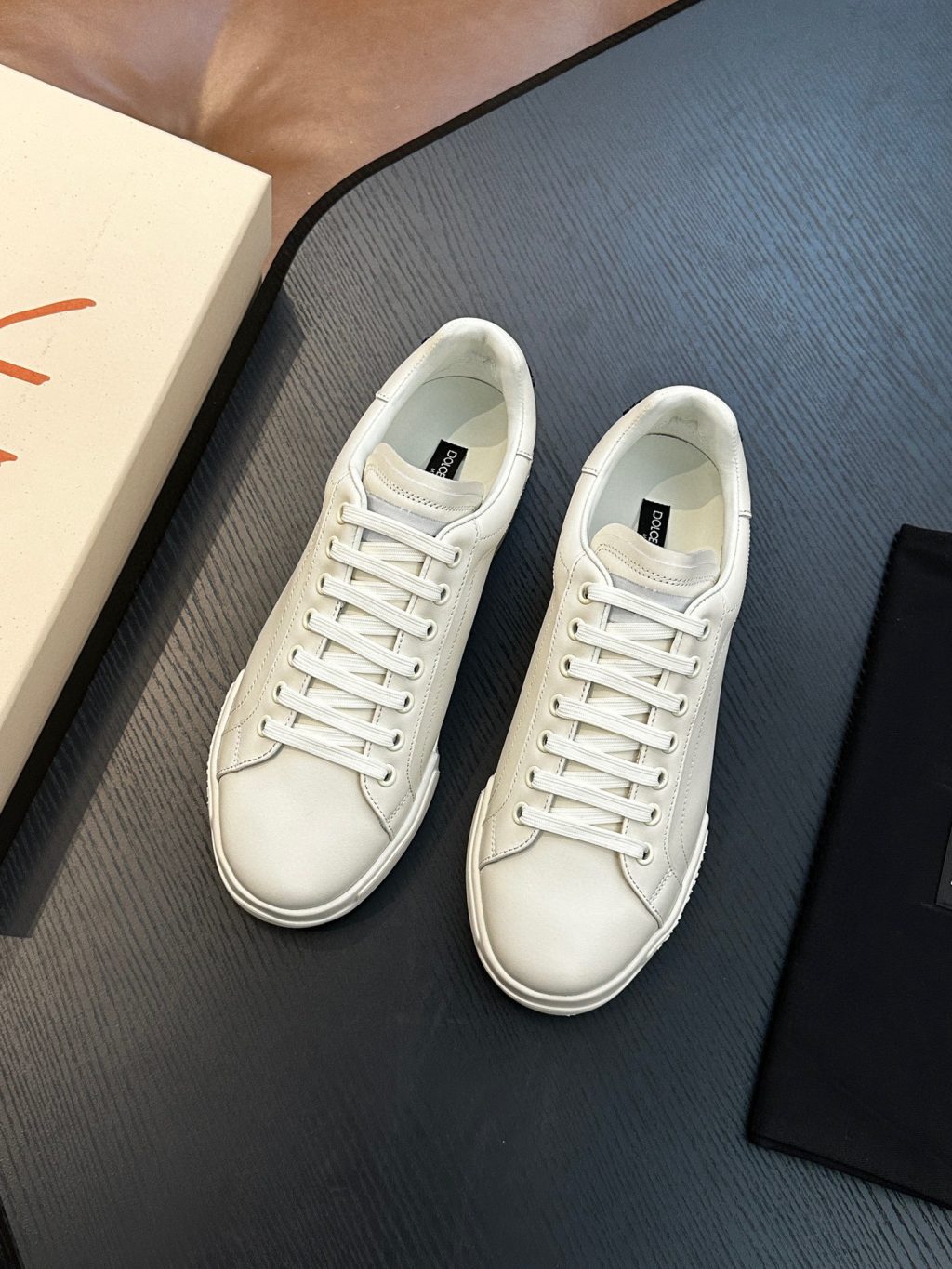 DOLCE & GABBANA Calfskin nappa Portofino sneakers - Image 2