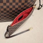 Louis Vuitton Neverfull MM Damier Ebene Cerise Red And Brown 32Cm N40599 - Image 4