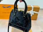 Louis Vuitton Alma BB Monogram Vernis Leather Black 25Cm - Image 3