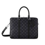 Louis Vuitton Porte Documents Voyage Monogram Black 37Cm M46457