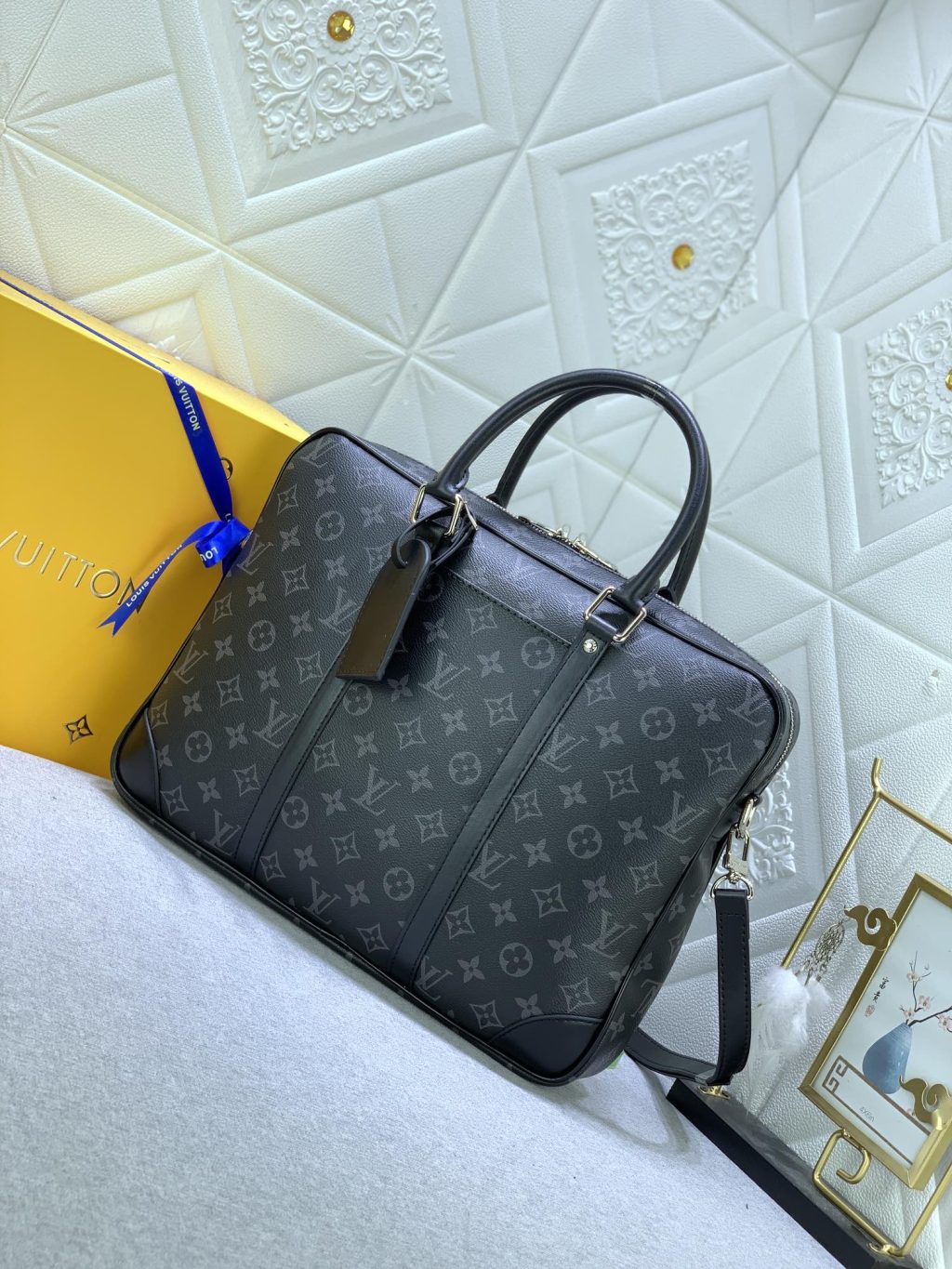 Louis Vuitton Porte Documents Voyage Monogram Black 37Cm M46457 - Image 10
