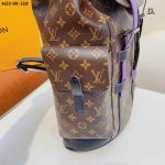 Louis Vuitton Christopher Backpack Monogram Macassar Canvas Brown And Purple 45Cm M46247 - Image 7