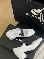 Chanel Mary Janes White And Black G45356 B15113 Nt688 - Image 7