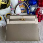 Hermes Kelly Epsom Ck18 Etoupe Gold Hardware 25Cm - Image 3