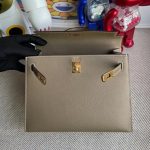 Hermes Kelly Epsom Ck18 Etoupe Gold Hardware 25Cm - Image 7