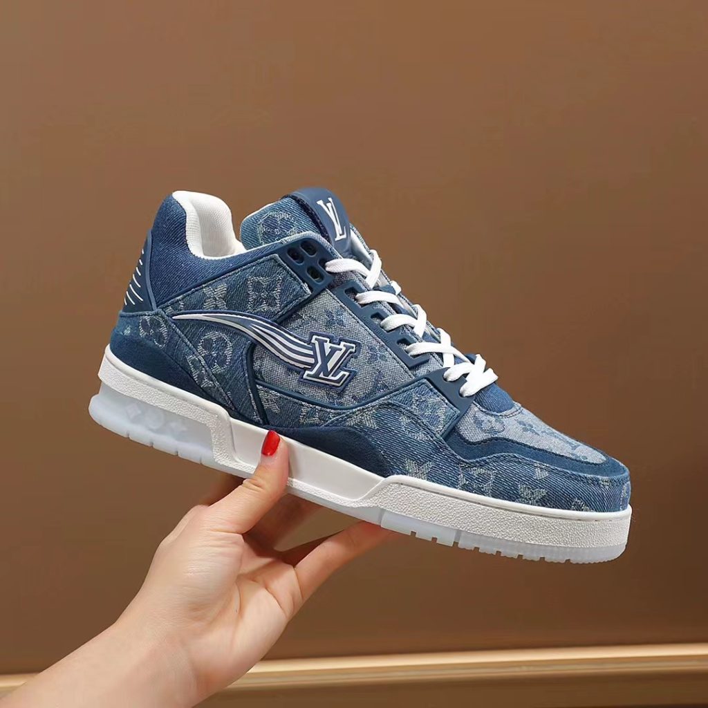 Louis Vuitton Trainer Monogram Denim - Image 4