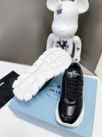 Prada Padded Nappa Leather Black Sneakers - Image 4