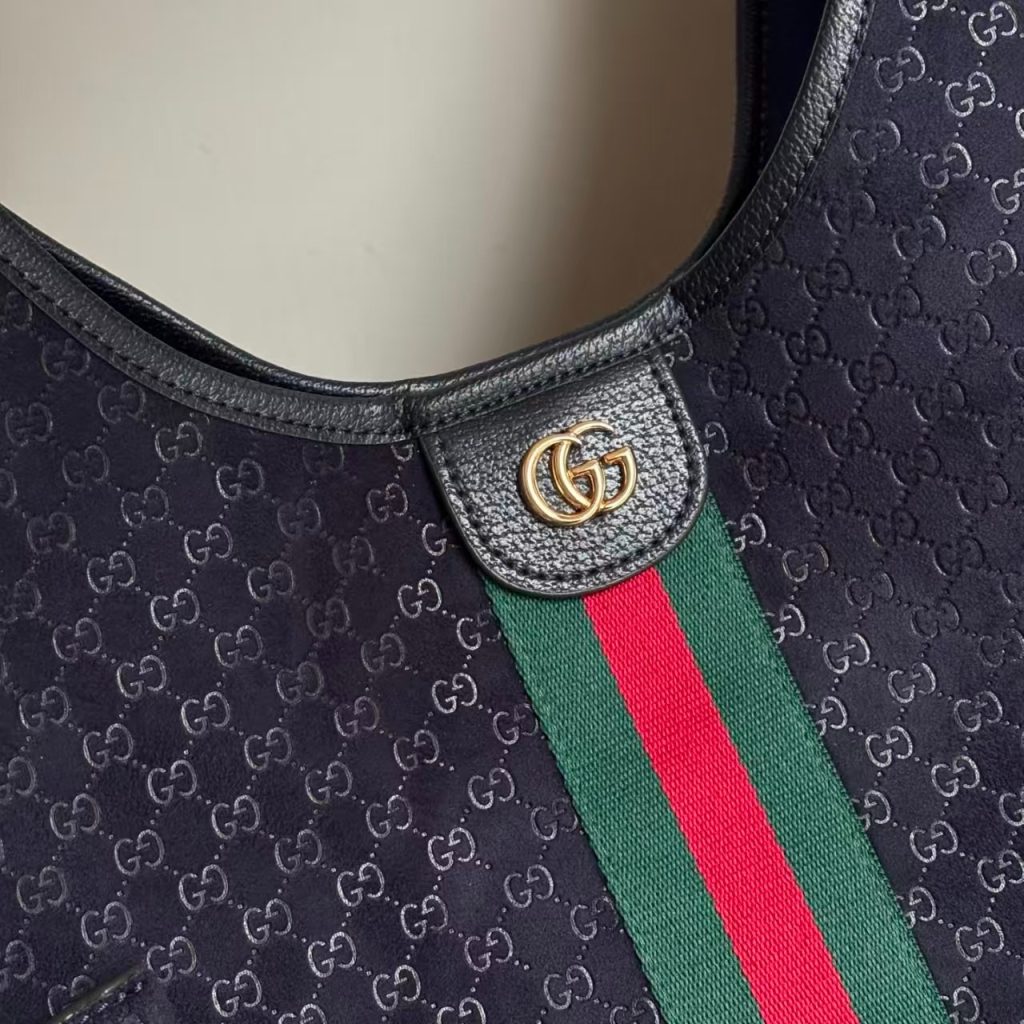 Gucci Giglio Large Tote Bag Dark Blue 60Cm 853971 Caabv 4541 - Image 4
