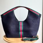 Gucci Giglio Large Tote Bag Dark Blue 60Cm 853971 Caabv 4541 - Image 5