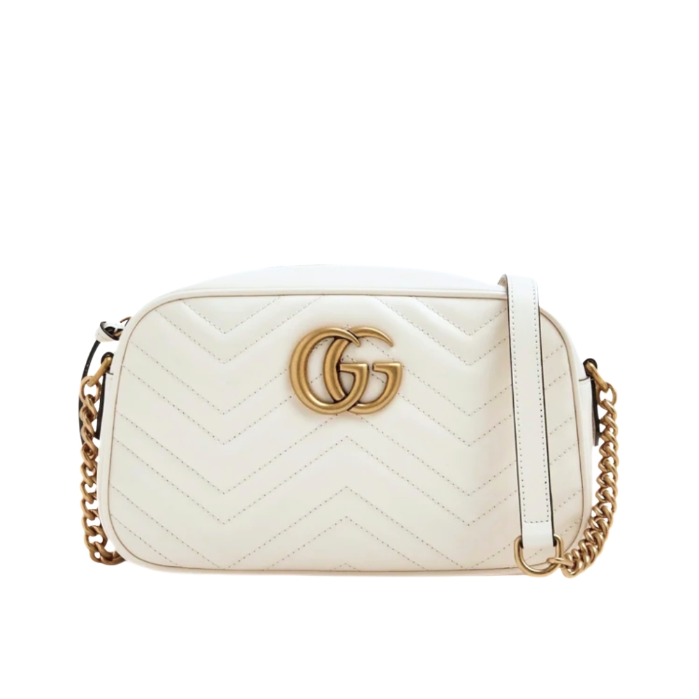 thumnail-42.jpg Gucci Gg Marmont Small Shoulder Bag white 24cm 447632 Dtd1t 9022 - Image 1