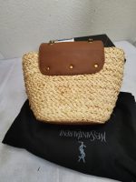 Saint Laurent Mini Manon In Raffia And Aged Vegetable Tanned Leather Naturel 23Cm 774269Gaaed9051 - Image 6