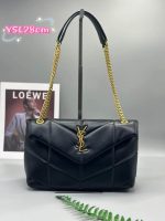 Saint Laurent Loulou Puffer Small Shoulder Bag In Black 28Cm - Image 7